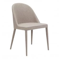 Moe's Home Collection Chairs Burton Fabric Dining Chair Light Grey-m2