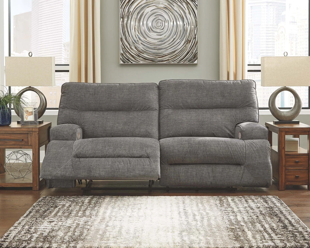 Ashley Furniture Reclining Furniture Coombs - Charcoal - 2 Seat Reclining Power Sofa 6 Ashley Furniture Reclining Furniture Coombs - Charcoal - 2 Seat Reclining Power Sofa