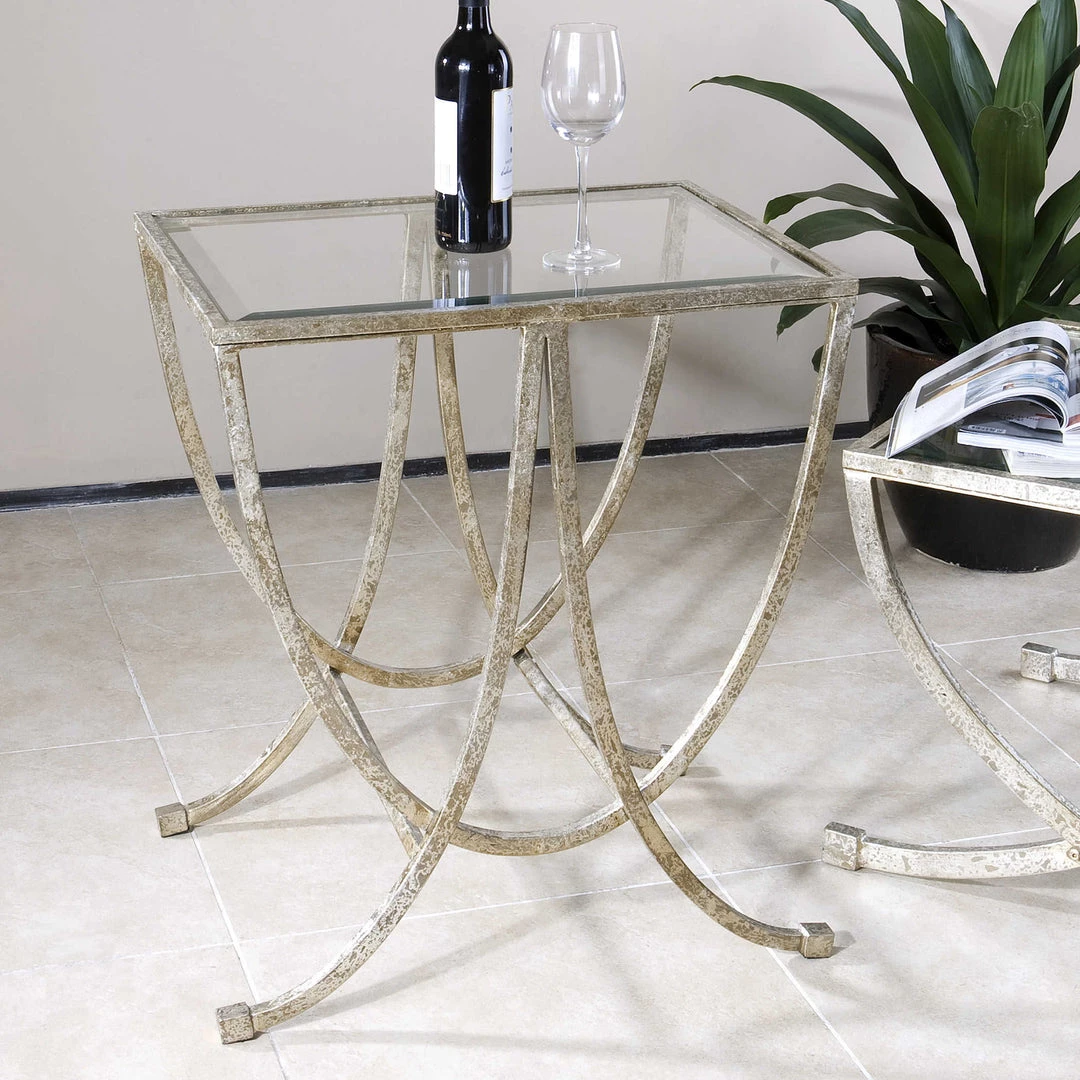 Uttermost Marta Antiqued Silver Side Table 4 Uttermost Marta Antiqued Silver Side Table