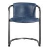 Moe's Home Collection Chairs Freeman Dining Chair Kaiso Blue Leather -m2
