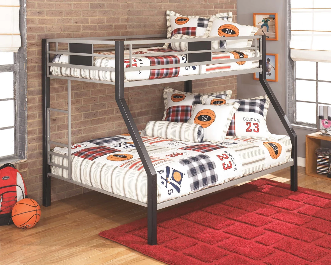 Ashley Furniture Beds Dinsmore - Black/gray - Twin/full Bunk Bed W/ladder 4 Ashley Furniture Beds Dinsmore - Black/gray - Twin/full Bunk Bed W/ladder