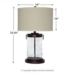 Ashley Furniture Tailynn - Clear/bronze Finish - Glass Table Lamp (1/cn)
