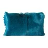 Moe's Home Collection Goat Fur Bolster Teal