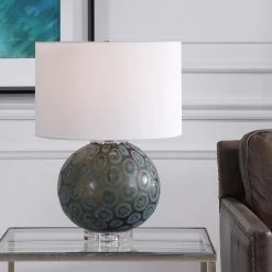 Accessories Uttermost Agate Slice Charcoal Table Lamp