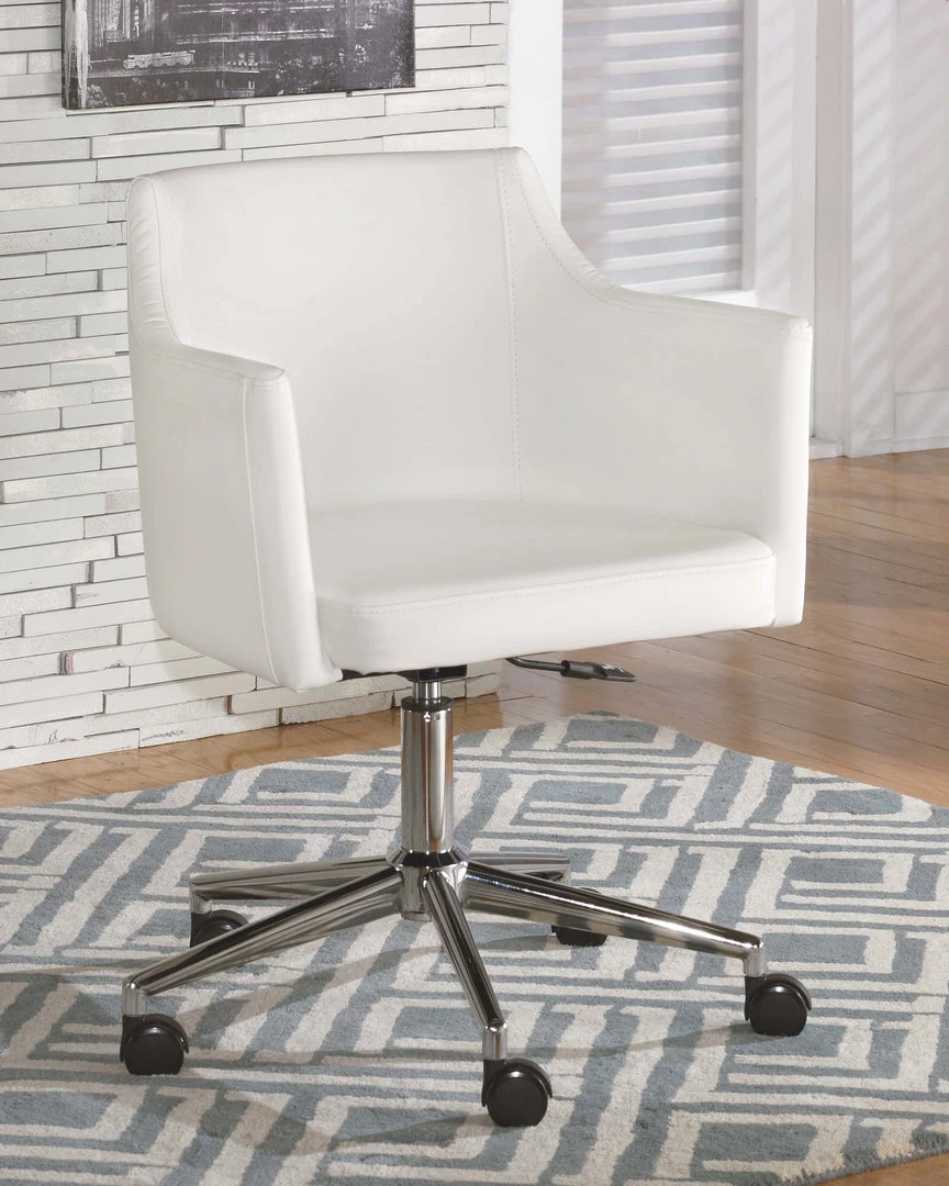 Ashley Furniture Chairs Baraga - White - Home Office Swivel Desk Chair 6 Ashley Furniture Chairs Baraga - White - Home Office Swivel Desk Chair