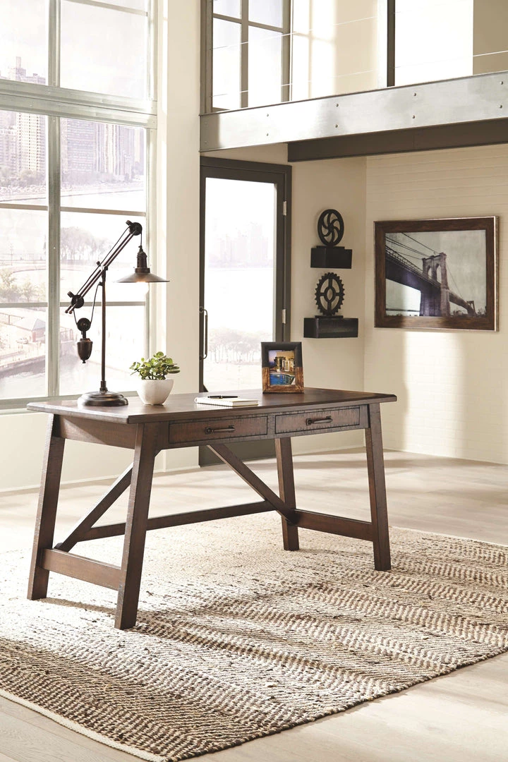 Ashley Furniture Baldridge - Rustic Brown - Home Office Large Leg Desk Desks 11 Ashley Furniture Baldridge - Rustic Brown - Home Office Large Leg Desk Desks