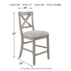 Ashley Furniture Stools Parellen - Gray - Upholstered Barstool (2/cn)