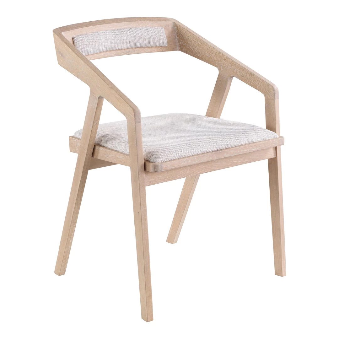 Moe's Home Collection Padma Oak Arm Chair Light Grey 5 Moe's Home Collection Padma Oak Arm Chair Light Grey