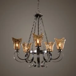 Accessories Uttermost Vetraio 5Lt Oil Rubbed Bronze Chandelier