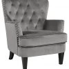 Ashley Furniture Romansque - Gray - Accent Chair - Velvety