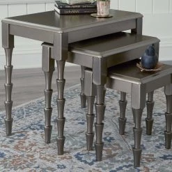 Ashley Furniture Larkendale - Metallic Gray - Accent Table Set (3/cn) 8 Ashley Furniture Larkendale - Metallic Gray - Accent Table Set (3/cn)