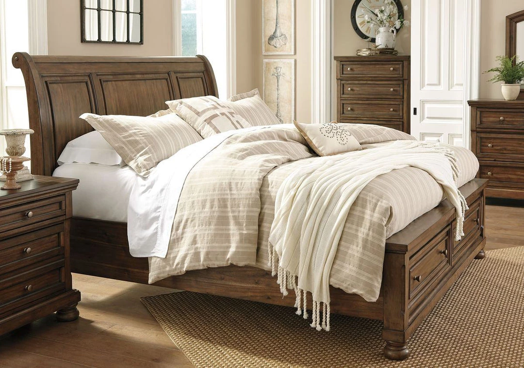 Signature Design By Ashley® Flynnter - Medium Brown - Queen Storage Sleigh Bed Beds 5 Signature Design By Ashley® Flynnter - Medium Brown - Queen Storage Sleigh Bed Beds