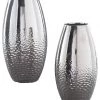 Ashley Furniture Table Decor Dinesh - Silver Finish - Vase Set (2/cn)
