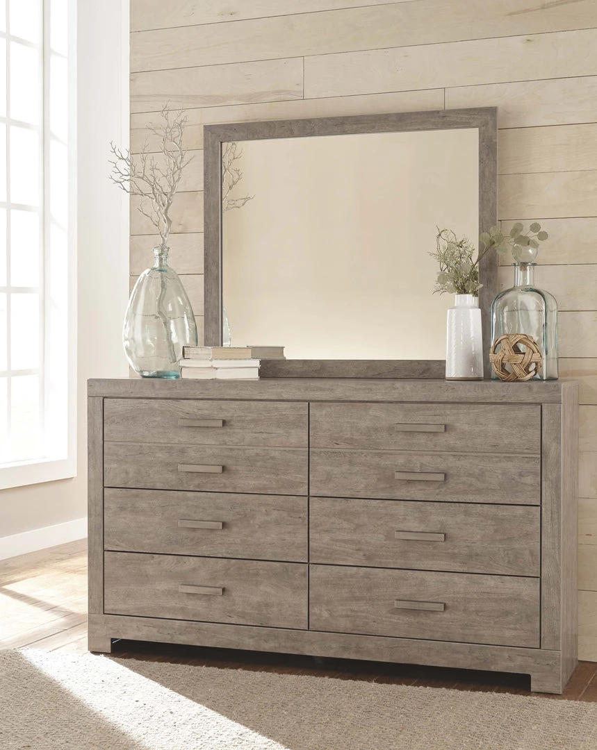 Signature Design By Ashley® Culverbach - Gray - Dresser, Mirror, Panel Headboard 5 Signature Design By Ashley® Culverbach - Gray - Dresser, Mirror, Panel Headboard