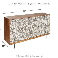 Ashley Furniture Cabinets Kerrings - Brown/black/white - Accent Cabinet 16 Ashley Furniture Cabinets Kerrings - Brown/black/white - Accent Cabinet