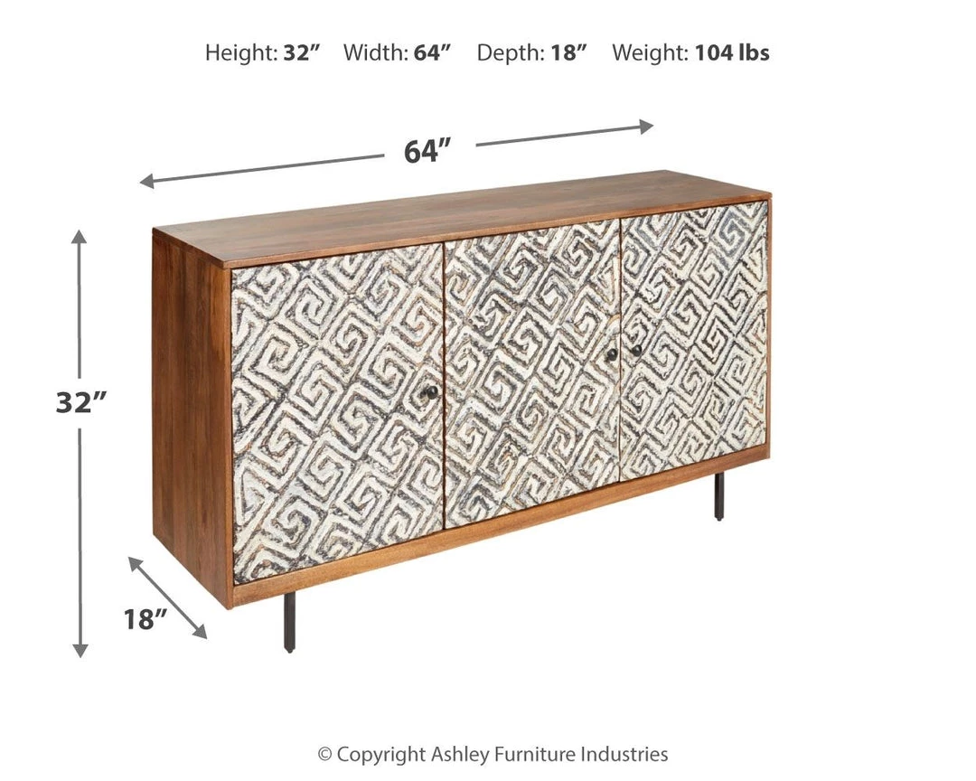 Ashley Furniture Cabinets Kerrings - Brown/black/white - Accent Cabinet 8 Ashley Furniture Cabinets Kerrings - Brown/black/white - Accent Cabinet
