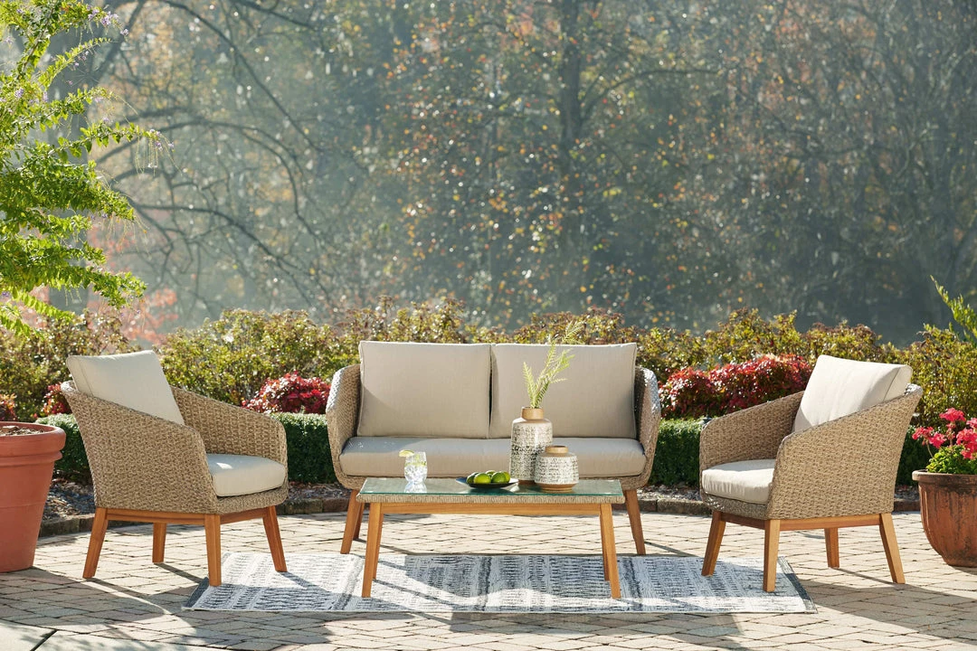 Ashley Furniture Crystal Cave - Lounge Set Outdoor Sets 4 Ashley Furniture Crystal Cave - Lounge Set Outdoor Sets