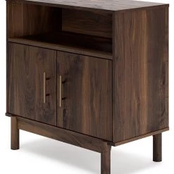 Ashley Furniture Calverson - Mocha - Accent Cabinet