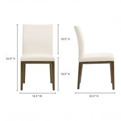 Moe's Home Collection Chairs Frankie Dining Chair White-m2 11 Moe's Home Collection Chairs Frankie Dining Chair White-m2