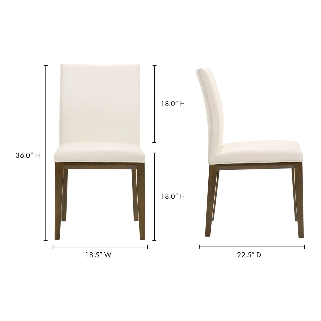 Moe's Home Collection Chairs Frankie Dining Chair White-m2 7 Moe's Home Collection Chairs Frankie Dining Chair White-m2