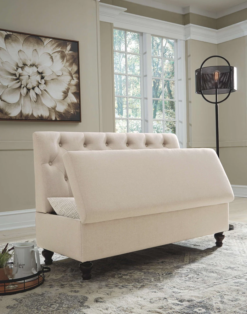 Ashley Furniture Gwendale - Light Beige - Storage Bench 9 Ashley Furniture Gwendale - Light Beige - Storage Bench