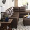 Signature Design By Ashley® Living Room Sets Navi - Chestnut - 3 Pc. - Left Arm Facing Sofa 2 Pc Sectional, Ottoman