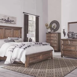 Millennium® By Ashley Royard - Warm Ultimate Best In Class Panel Bed With 2 Storage Drawers Beds