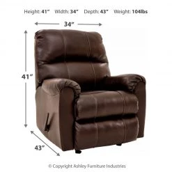 Ashley Furniture Hermiston - Walnut - Rocker Recliner Reclining Furniture