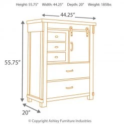 Ashley Furniture Lakeleigh - Brown Dark - Five Drawer Chest Chests