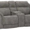 Ashley Furniture Next-gen Durapella - Slate - Pwr Rec Loveseat/con/adj Hdrst Loveseats