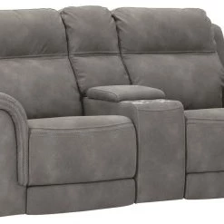 Ashley Furniture Next-gen Durapella - Slate - Pwr Rec Loveseat/con/adj Hdrst Loveseats