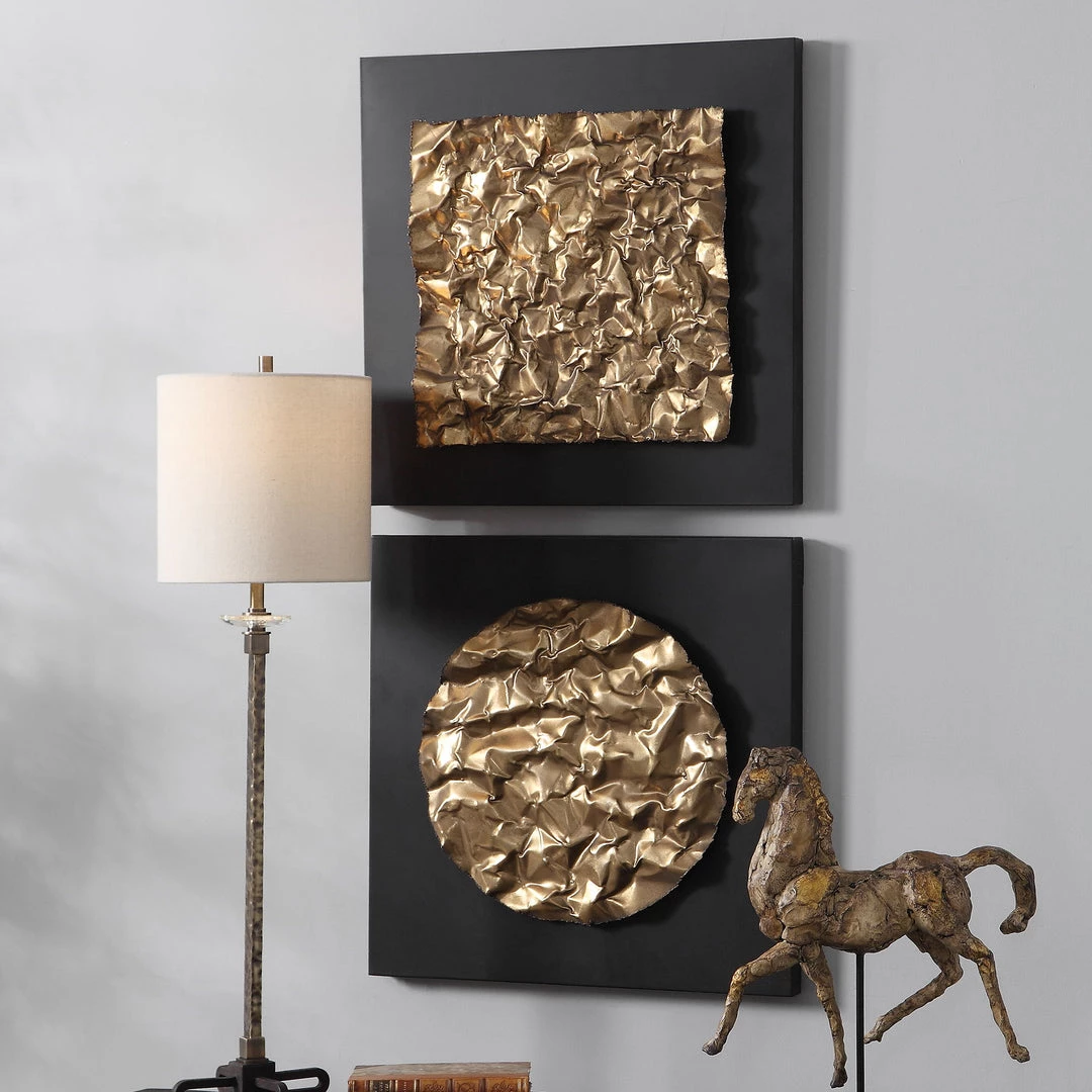 Accessories Uttermost Boaz Gold Wall Decor, Set/2 4 Accessories Uttermost Boaz Gold Wall Decor, Set/2