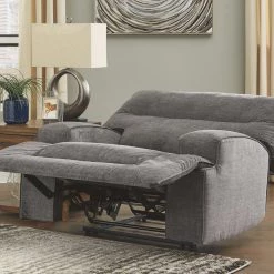 Signature Design By Ashley® Coombs - Charcoal - 3 Pc. - Reclining Sofa, Loveseat, Recliner Reclining Furniture