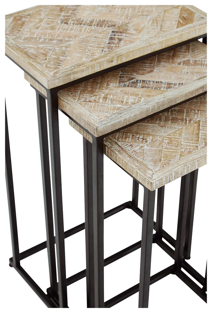 Ashley Furniture Tables Cainthorne - Distressed White/black - Accent Table (3/cn) 8 Ashley Furniture Tables Cainthorne - Distressed White/black - Accent Table (3/cn)