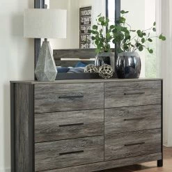 Ashley Furniture Cazenfeld - Black/Gray - Dresser, Mirror Dressers