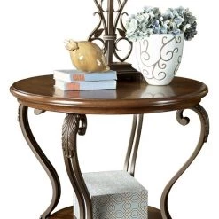 Ashley Furniture Tables Nestor - Medium Brown - Round End Table