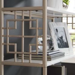 Ashley Furniture Bookcases Glenstone - Champagne/white - Bookcase