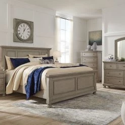Signature Design By Ashley® Lettner - Light Gray - California Panel Bed