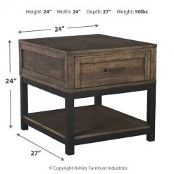 Ashley Furniture Johurst - Grayish Brown - Rectangular End Table Tables 9 Ashley Furniture Johurst - Grayish Brown - Rectangular End Table Tables