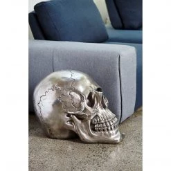 Moe's Home Collection Table Decor Yorick Skull Gun Metal