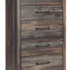Ashley Furniture Drystan - Brown / Beige - Five Drawer Chest Chests
