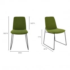 Moe's Home Collection Ruth Dining Chair Green-m2 Chairs 5 Moe's Home Collection Ruth Dining Chair Green-m2 Chairs