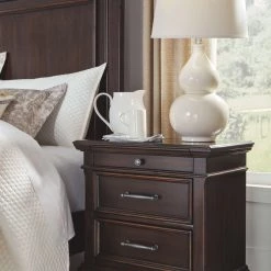 Ashley Furniture Brynhurst - Dark Brown - Three Drawer Night Stand Nightstands 13 Ashley Furniture Brynhurst - Dark Brown - Three Drawer Night Stand Nightstands