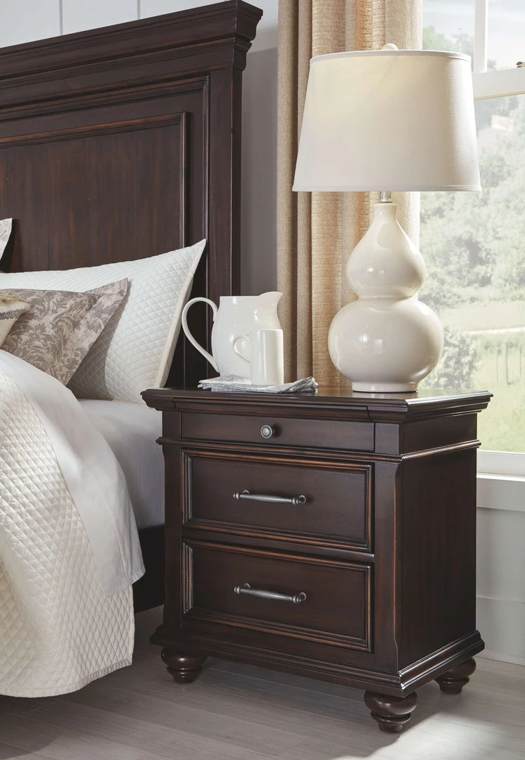 Ashley Furniture Brynhurst - Dark Brown - Three Drawer Night Stand Nightstands 8 Ashley Furniture Brynhurst - Dark Brown - Three Drawer Night Stand Nightstands