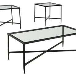 Ashley Furniture Augeron - Black - Occasional Table Set (3/cn) Tables