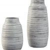 Ashley Furniture Donaver - Gray/white - Vase Set (2/cn)
