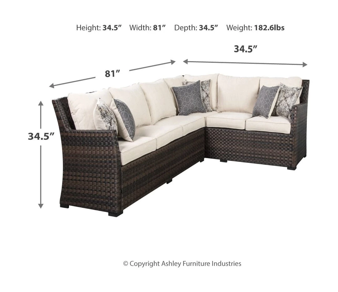 Signature Design By Ashley® Easy Isle - Dark Brown/beige - 3 Pc. - Lounge Set 5 Signature Design By Ashley® Easy Isle - Dark Brown/beige - 3 Pc. - Lounge Set
