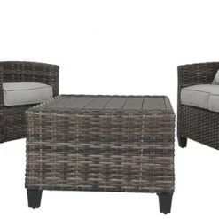 Ashley Furniture Cloverbrooke - Gray - Sofa/chairs/table Set (4/cn) Outdoor Sets