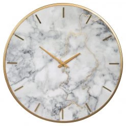 Ashley Furniture Accessories Jazmin - Gray/gold Finish - Wall Clock