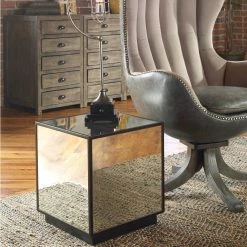 Tables Uttermost Matty Mirrored Cube Table